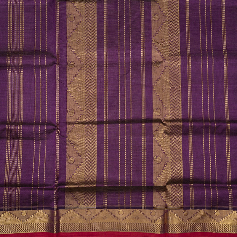 Hayagrivas Purple Pure Silk Cotton Saree SSCBF53E7-3