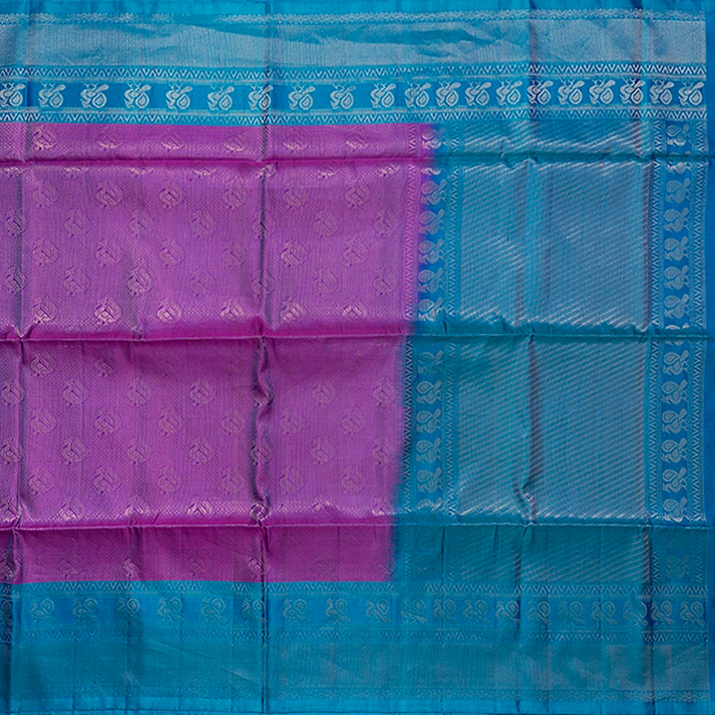 Hayagrivas Purple Handloom Soft Silk Saree KBE2106A31-2