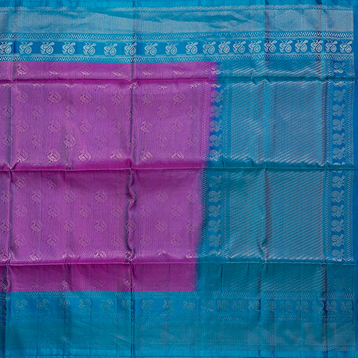 Hayagrivas Purple Handloom Soft Silk Saree KBE2106A31-2