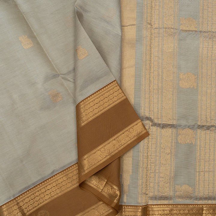 Hayagrivas Beige Kanchi Silk Cotton Saree SSCBF38D6-16