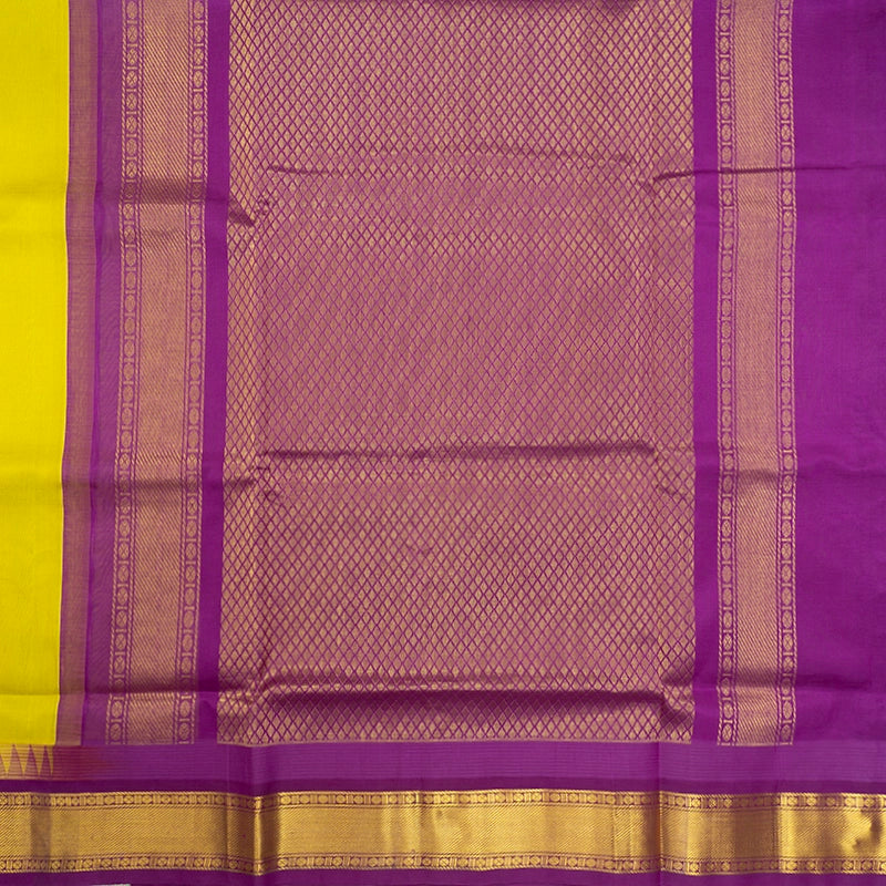 Hayagrivas Lemon Yellow Pure Silk Cotton Saree SSCBF34D3-30