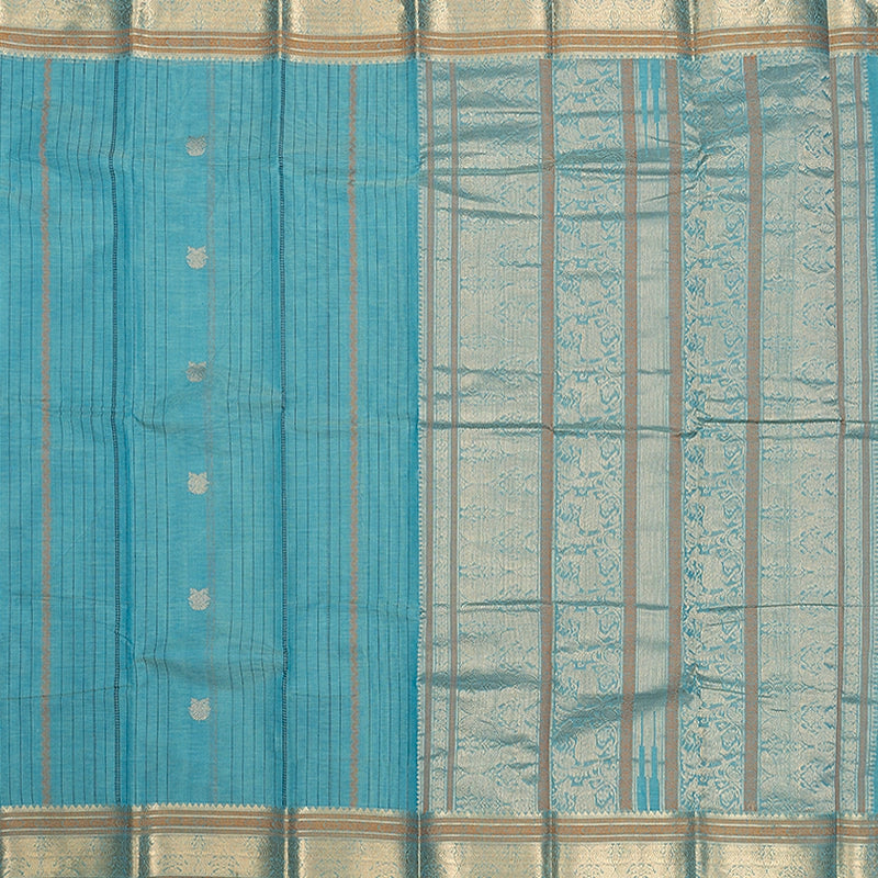 Hayagrivas Powder Blue Handloom Kanchi Cotton Saree SSCBF66E7-5