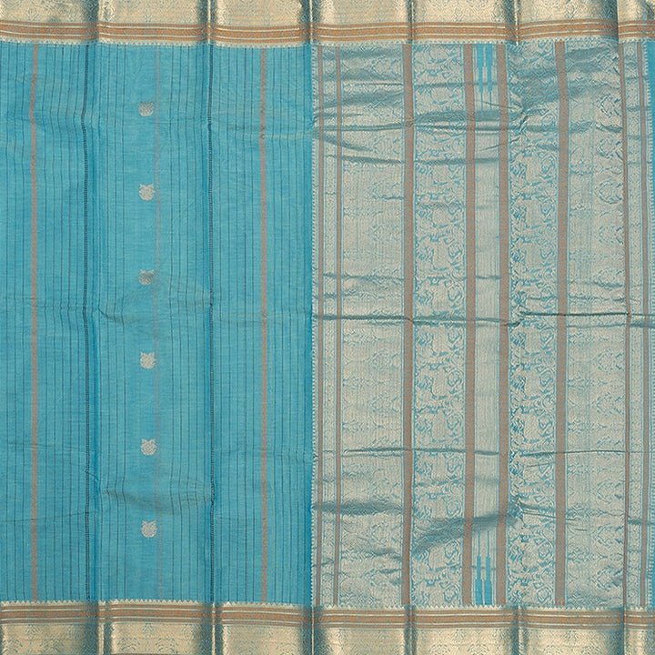 Hayagrivas Powder Blue Handloom Kanchi Cotton Saree SSCBF66E7-5