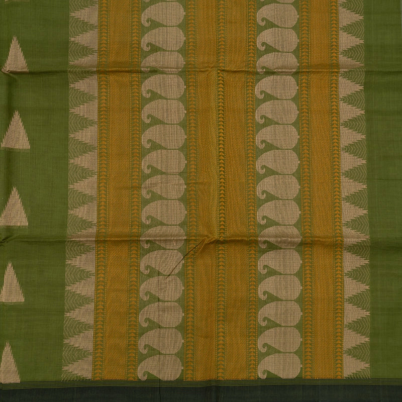 Hayagrivas Sage Green Handloom Kanchi Cotton Saree KSBE89A1-2