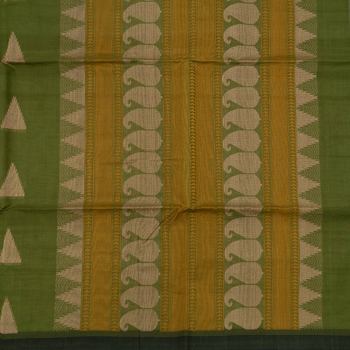 Hayagrivas Sage Green Handloom Kanchi Cotton Saree KSBE89A1-2