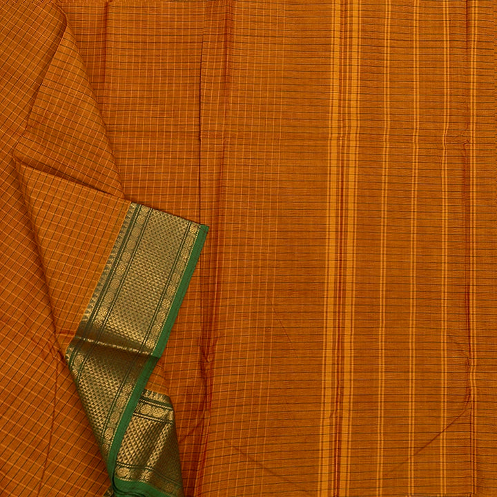 Hayagrivas Mustard Handloom Chettinad Cotton Saree KSBE1H4-1