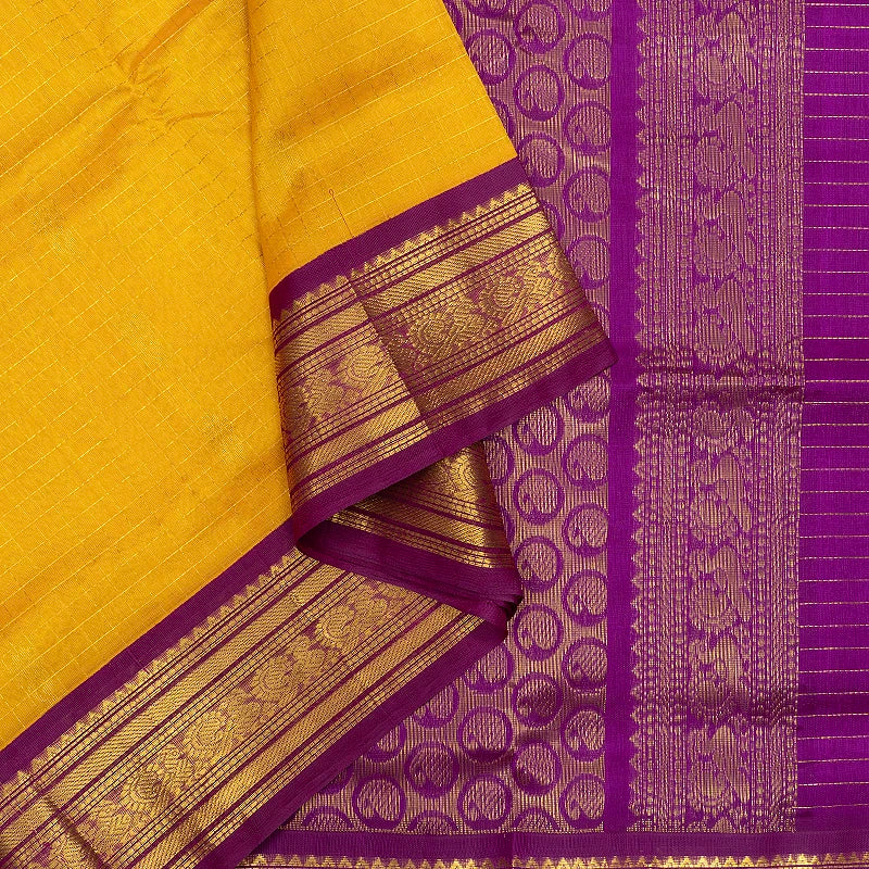 Hayagrivas Mango Yellow Pure Silk Cotton Saree SSCBF16D11-1