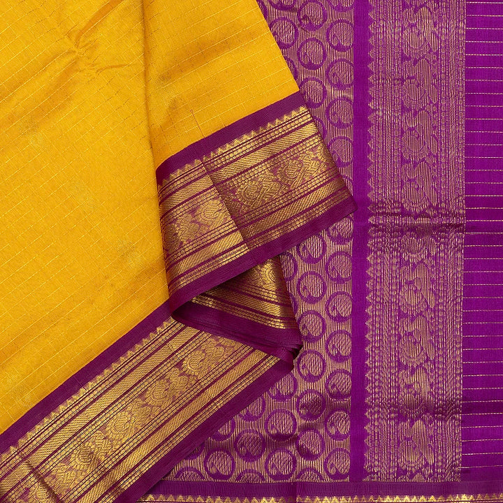 Hayagrivas Mango Yellow Pure Silk Cotton Saree SSCBF16D11-1