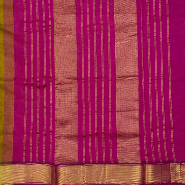 Hayagrivas Mehandi Green Pure Silk Cotton Saree SSCBF64E2-1