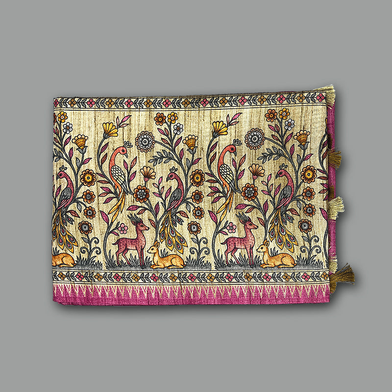 Hayagrivas Pink Fancy Cotton Saree KBE1908L1-3