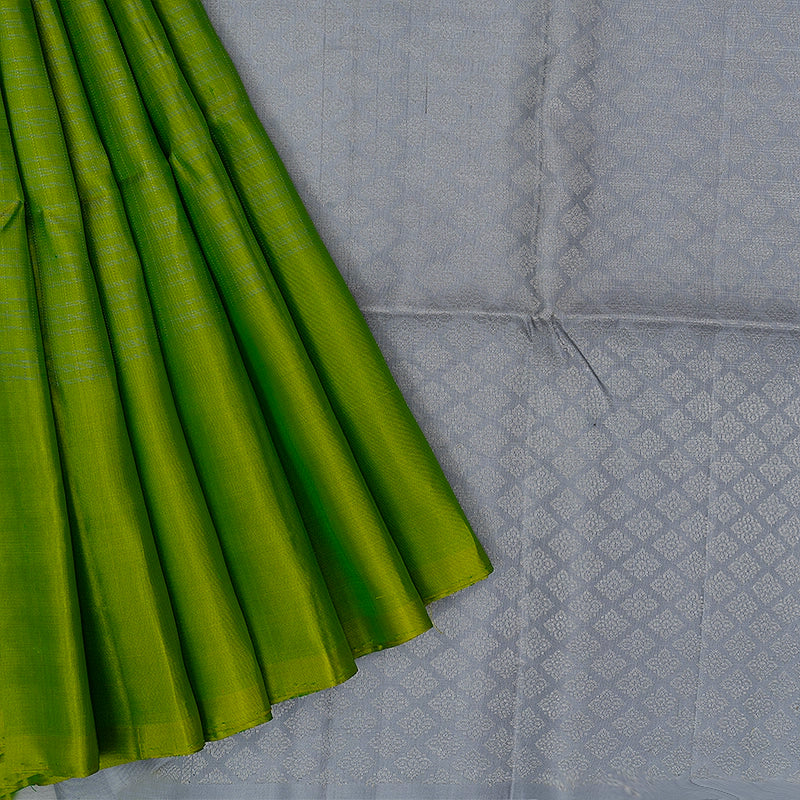 Hayagrivas Fluorescent Green Handloom Soft Silk Saree KSBE87A7-3