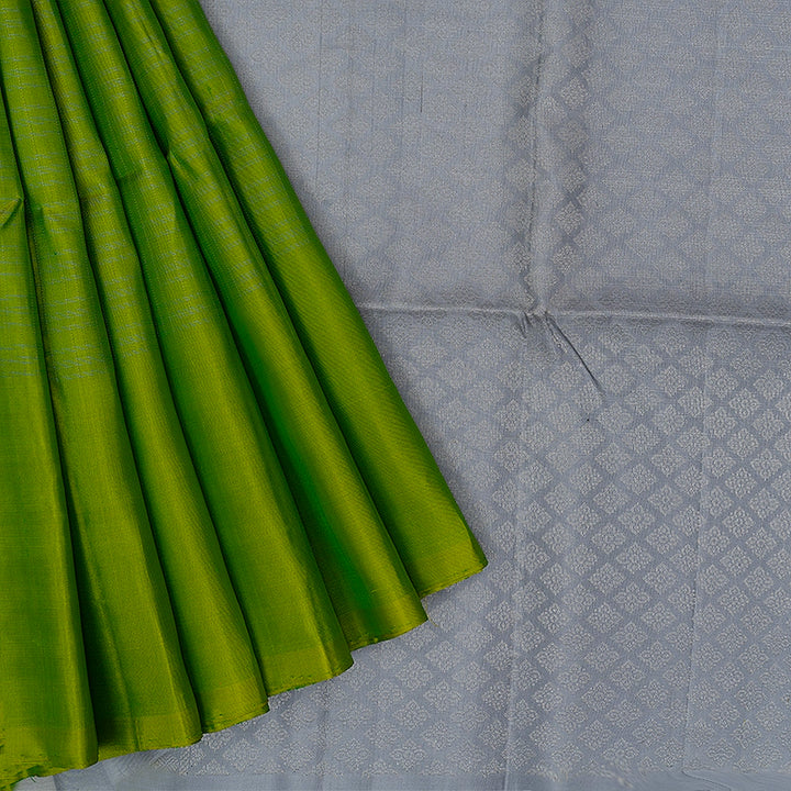 Hayagrivas Fluorescent Green Handloom Soft Silk Saree KSBE87A7-3