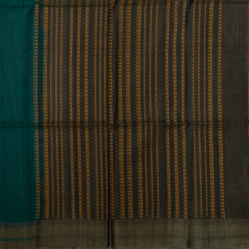 Hayagrivas Rama Green Ikkat Kora Silk Cotton Saree KSBE92A10-12