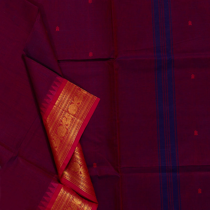 Hayagrivas Purple Handloom Chettinad Cotton Saree KSBE86A4-14