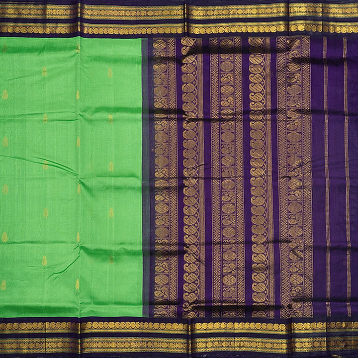 Hayagrivas Parrot Green Pure Silk Cotton Saree SSCBF34D5-31