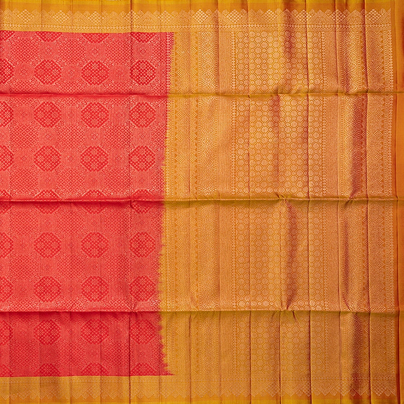 Hayagrivas Red Handloom Soft Silk Saree KBF534G10-1