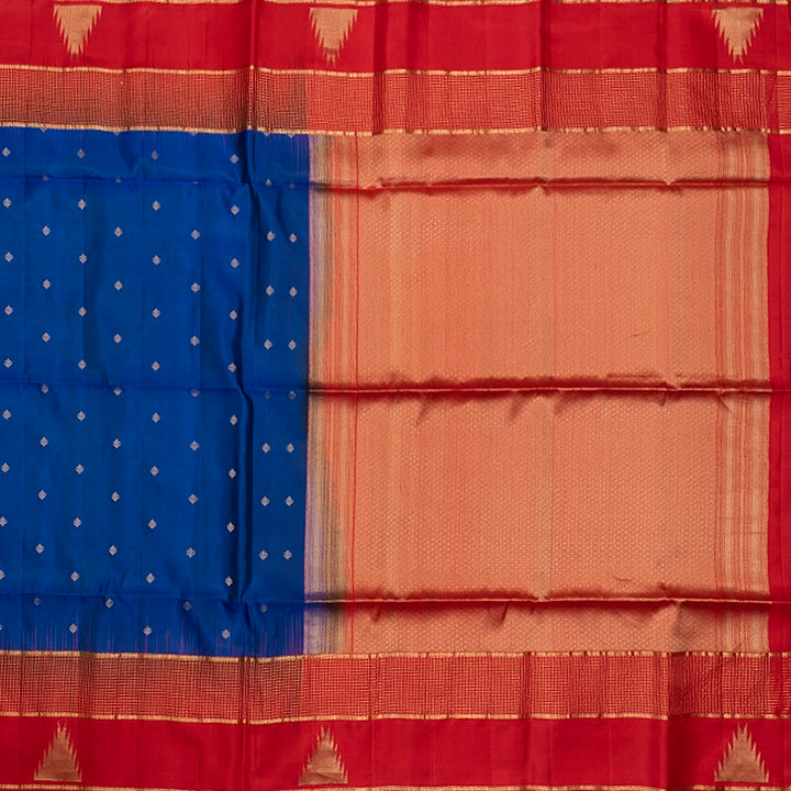 Hayagrivas Royal Blue Handloom Soft Silk Saree KBF705G1-5