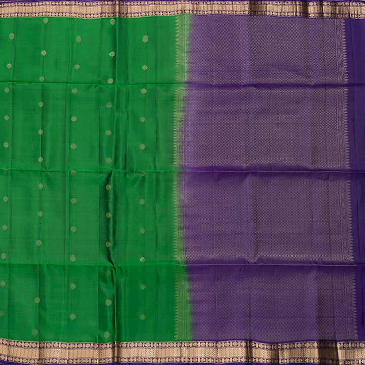 Hayagrivas Meenakshi Green Handloom Soft Silk Saree KBF532G4-5