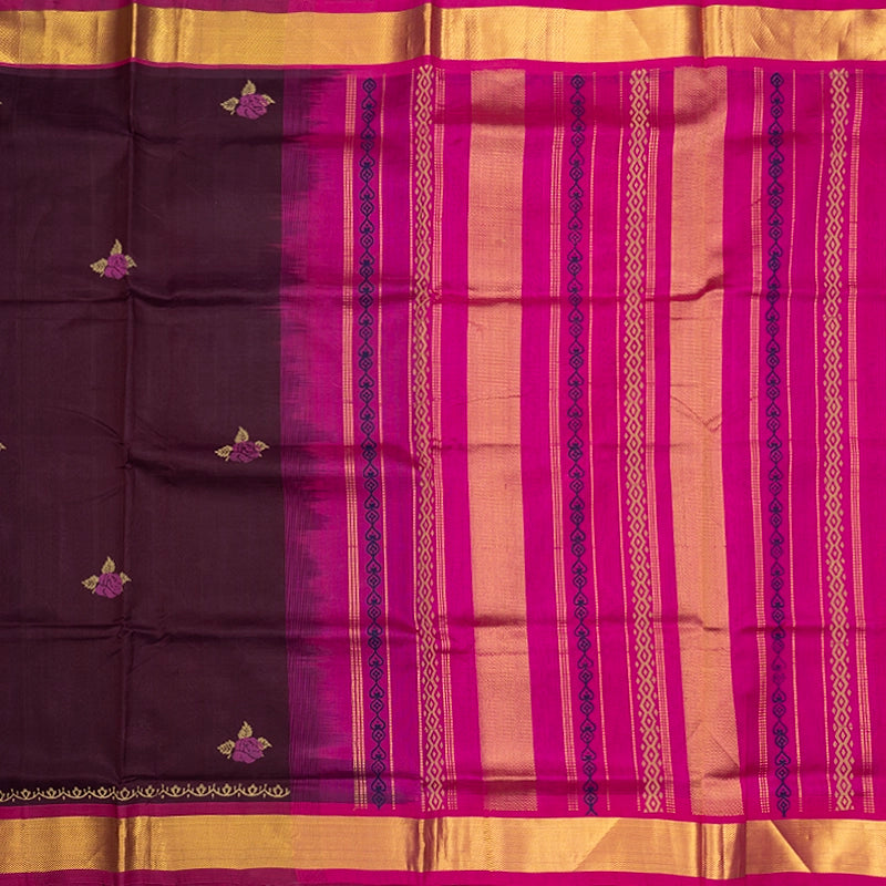 Hayagrivas Nagapazham Pure Printed Silk Cotton Saree HBF195E3-20