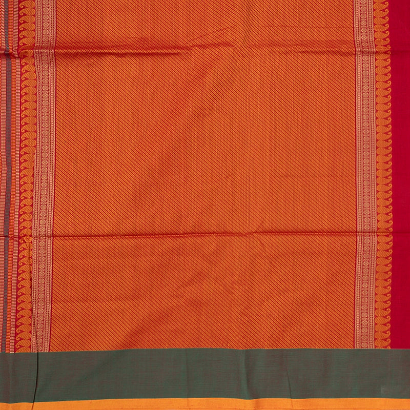 Hayagrivas Multicolour Stripes Handloom Kanchi Cotton Saree SSCBF103F2-1