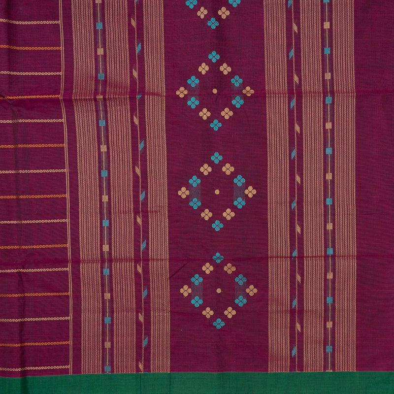 Hayagrivas Wine Purple Handloom Kanchi Cotton Saree SSCBF103F3-3
