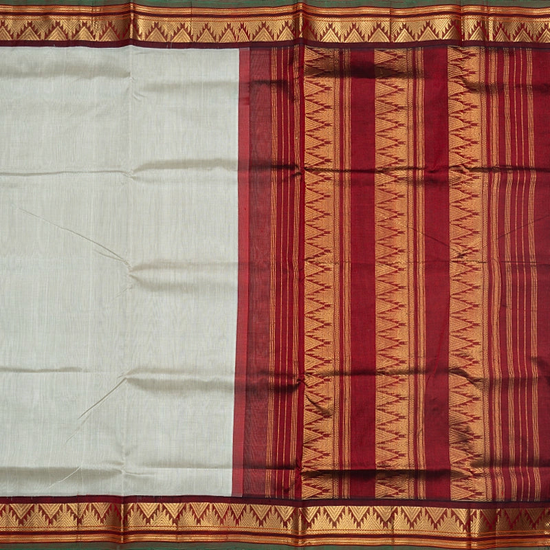 Hayagrivas Light Grey Pure Silk Cotton Saree SSCBF34D1-46