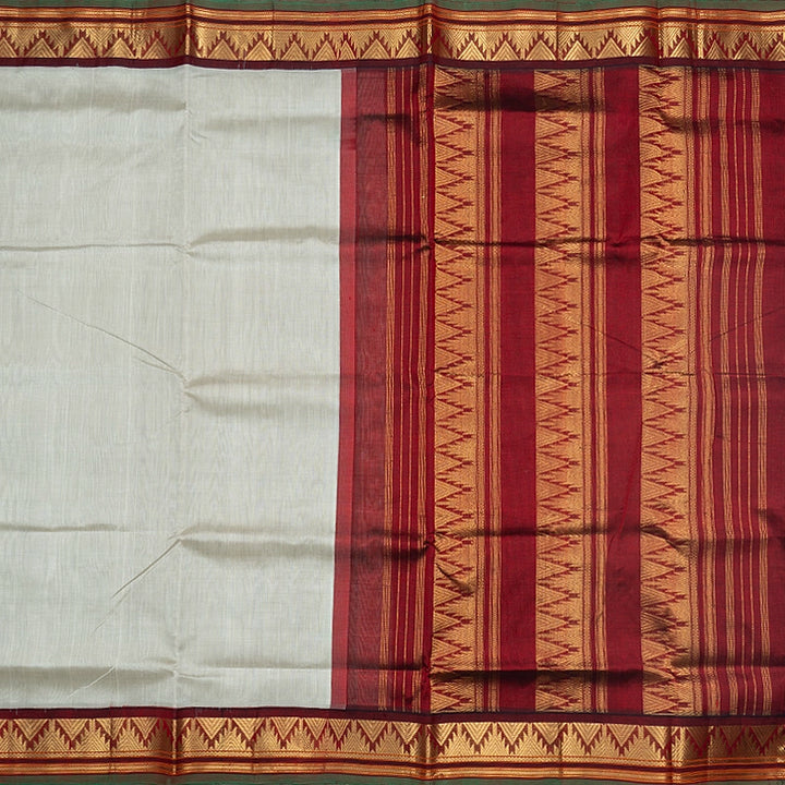 Hayagrivas Light Grey Pure Silk Cotton Saree SSCBF34D1-46