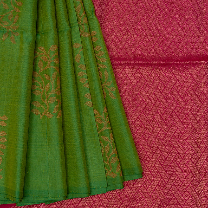 Hayagrivas Green Handloom Soft Silk Saree HBF26D1-4