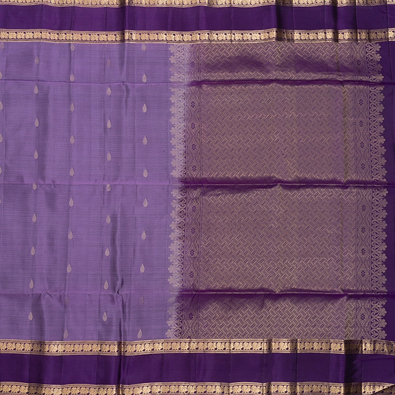 Hayagrivas Lavender Handloom Soft Silk Saree KBF532G4-4
