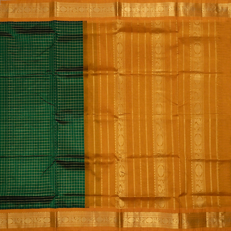 Hayagrivas Bottle Green Pure Silk Cotton Saree SSCBF35D3-7
