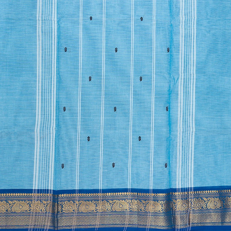 Hayagrivas Ice Blue Handloom Chettinad Cotton Saree SSKBF86F1-51