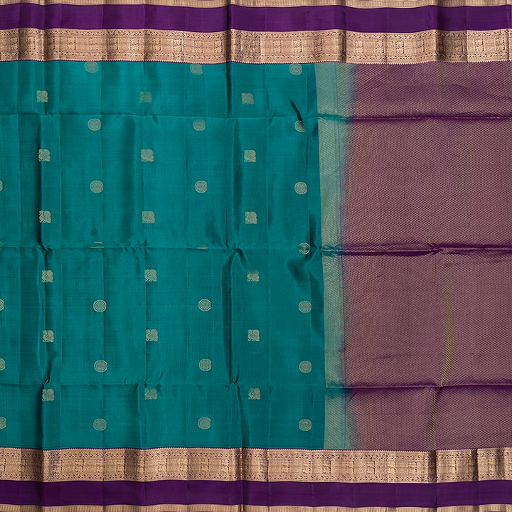Hayagrivas Sea Green Handloom Soft Silk Saree KBF532G2-1