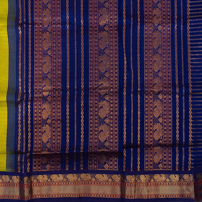 Hayagrivas Fluorescent Green Pure Silk Cotton Saree SSCBF56E5-1