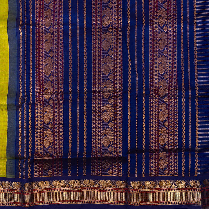 Hayagrivas Fluorescent Green Pure Silk Cotton Saree SSCBF56E5-1