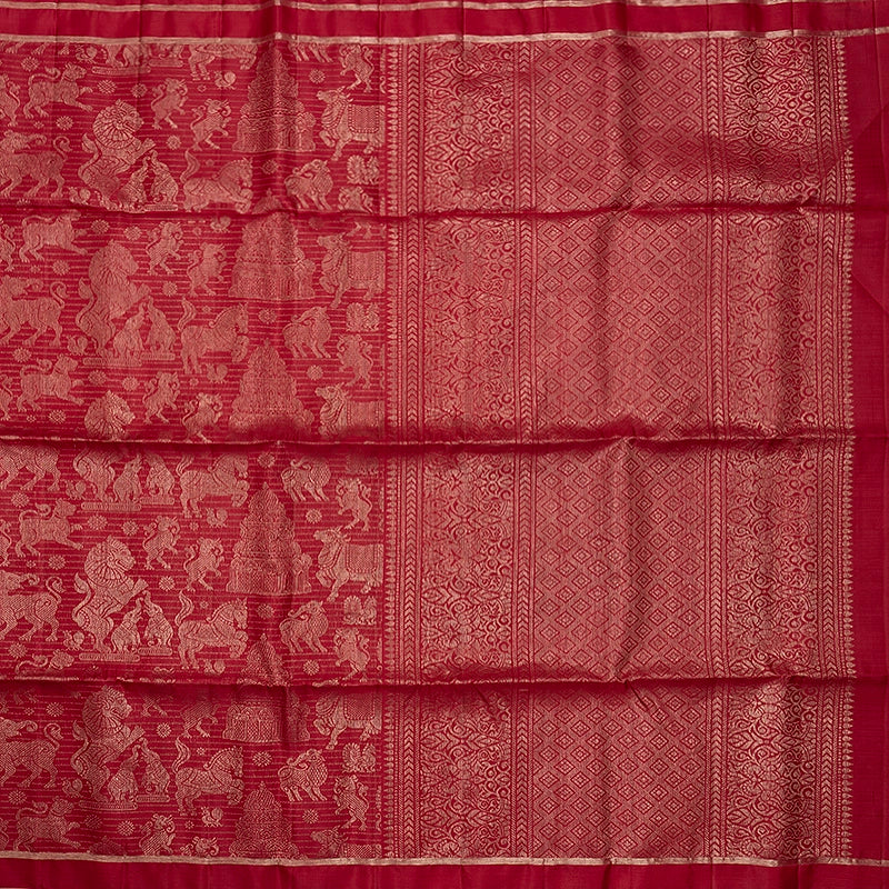 Hayagrivas Maroon Handloom Soft Silk Saree KBF536G2-10