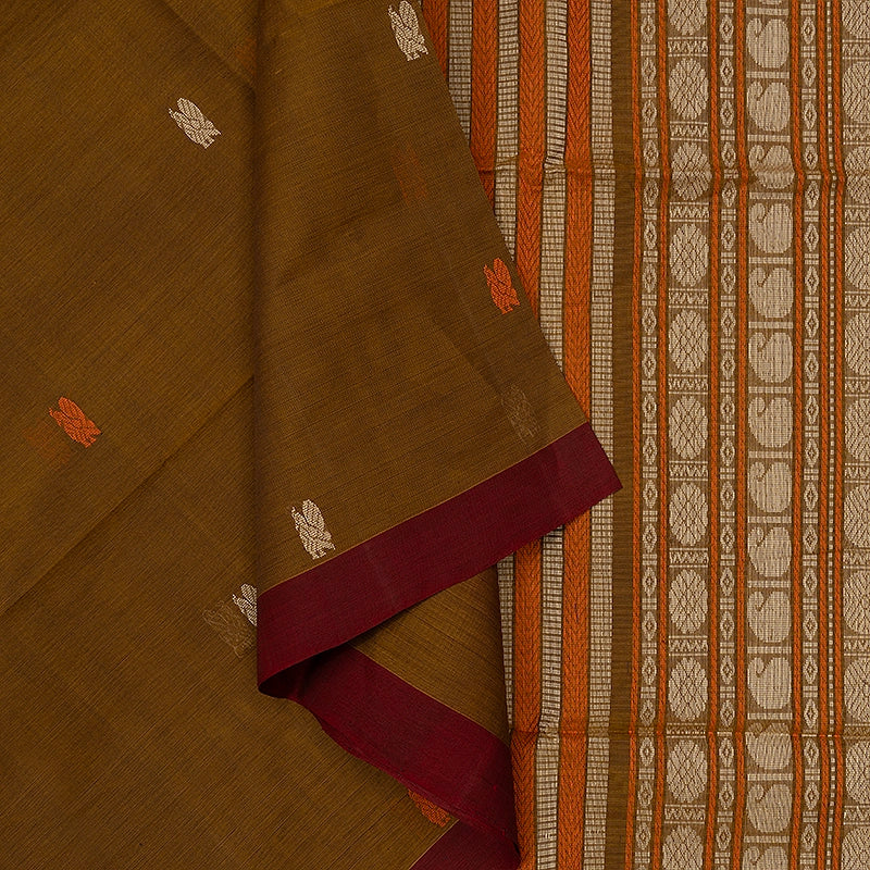 Hayagrivas Honey Mustard Handloom Kanchi Cotton Saree SSCBF104F13-4