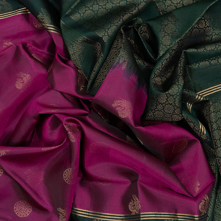Hayagrivas Magenta Handloom Soft Silk Saree KBF233E1-1