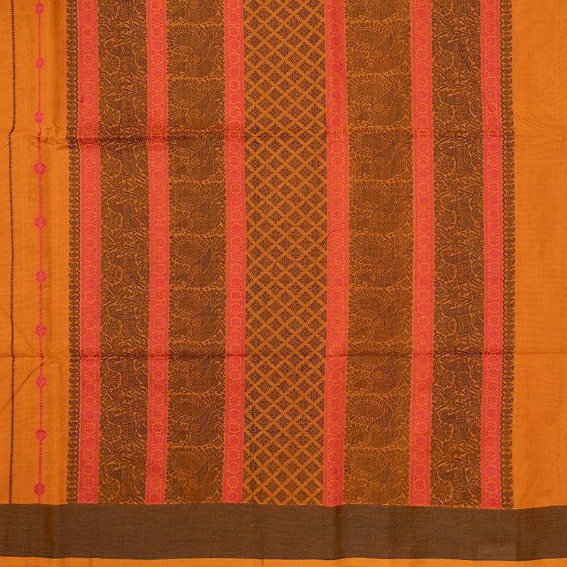 Hayagrivas Turmeric Yellow Handloom Kanchi Cotton Saree SSCBF104F1-5