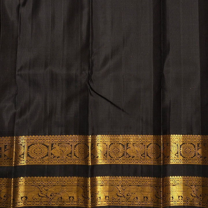 Hayagrivas Handloom Fanta Orange Kanjivaram Silk Saree with Black Border KBF186E2-1