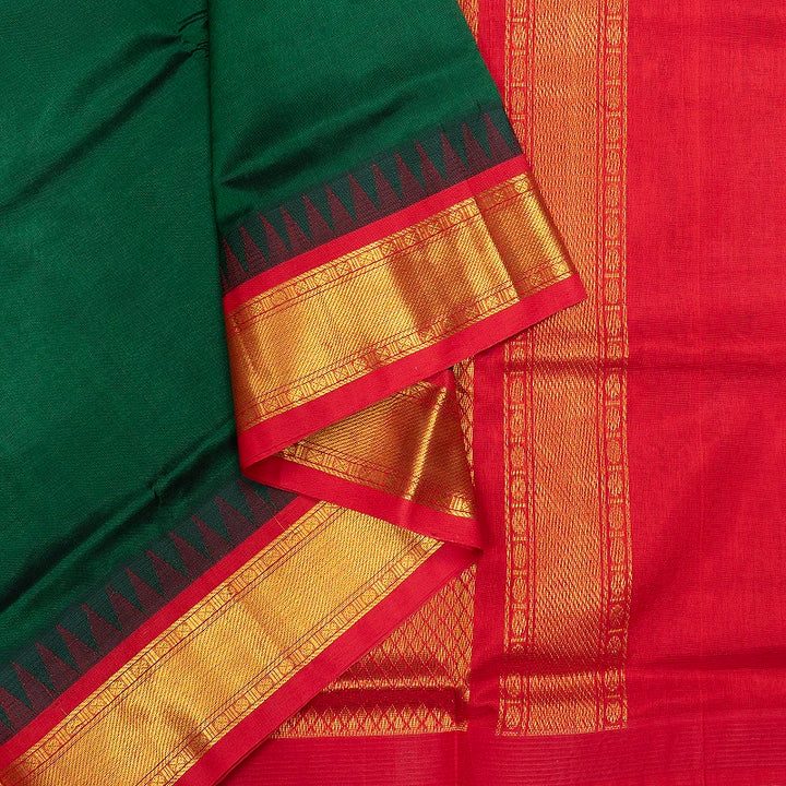 Hayagrivas Bottle Green Pure Silk Cotton Saree SSCBF34D3-59