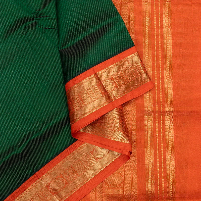Hayagrivas Bottle Green Pure Silk Cotton Saree SSCBF35D1-15