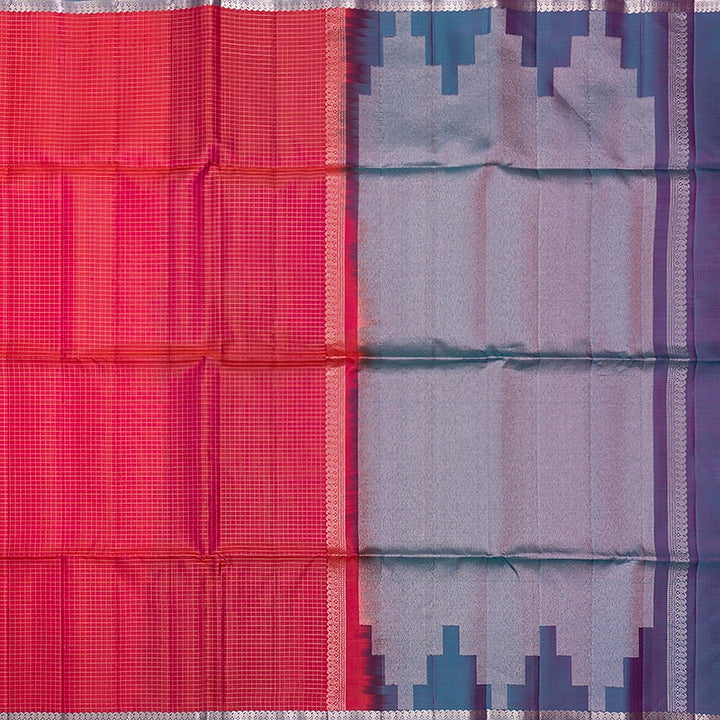 Hayagrivas Pink Handloom Soft Silk Saree KBF536G3-3