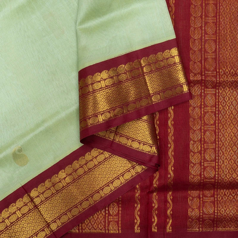 Hayagrivas Pista Green Pure Silk Cotton Saree SSCBF16D1-17