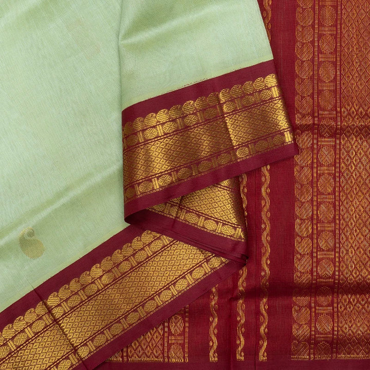 Hayagrivas Pista Green Pure Silk Cotton Saree SSCBF16D1-17
