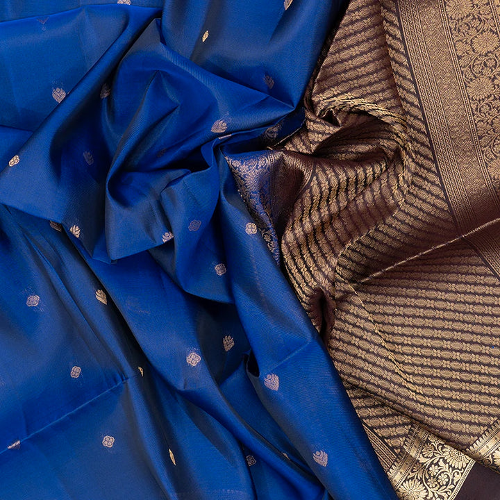 Hayagrivas Royal Blue Handloom Soft Silk Saree KBF170E3-1