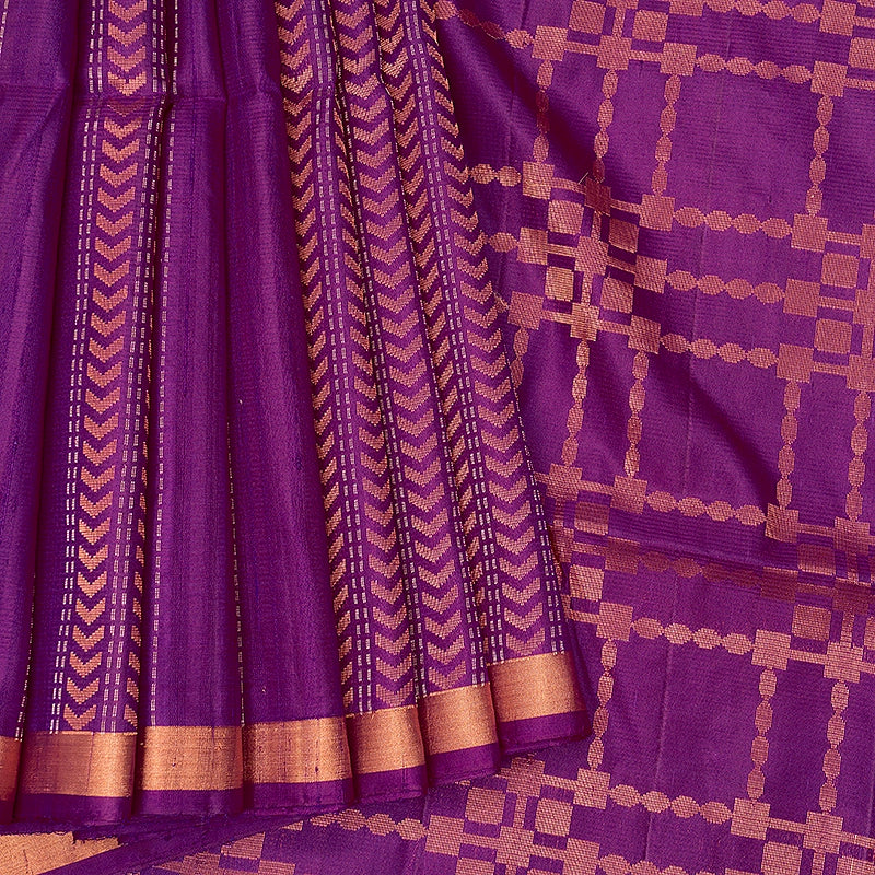 Hayagrivas Purple Pure Soft Silk Saree KSBE22I3-1