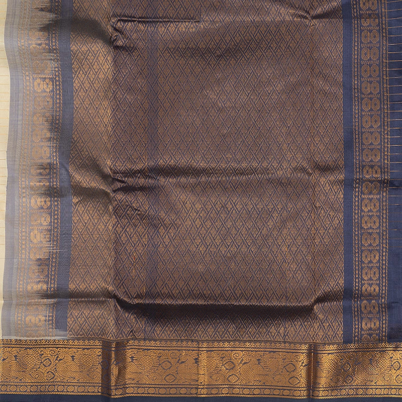 Hayagrivas Half-White Pure Silk Cotton Saree SSCBF13D15-1