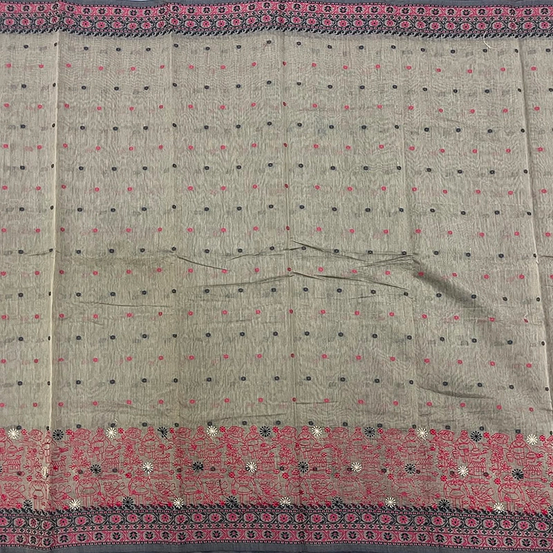 Hayagrivas Elephant Grey Fancy Cotton Sarees