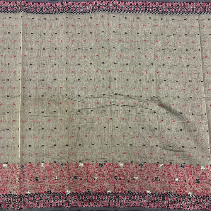 Hayagrivas Elephant Grey Fancy Cotton Sarees