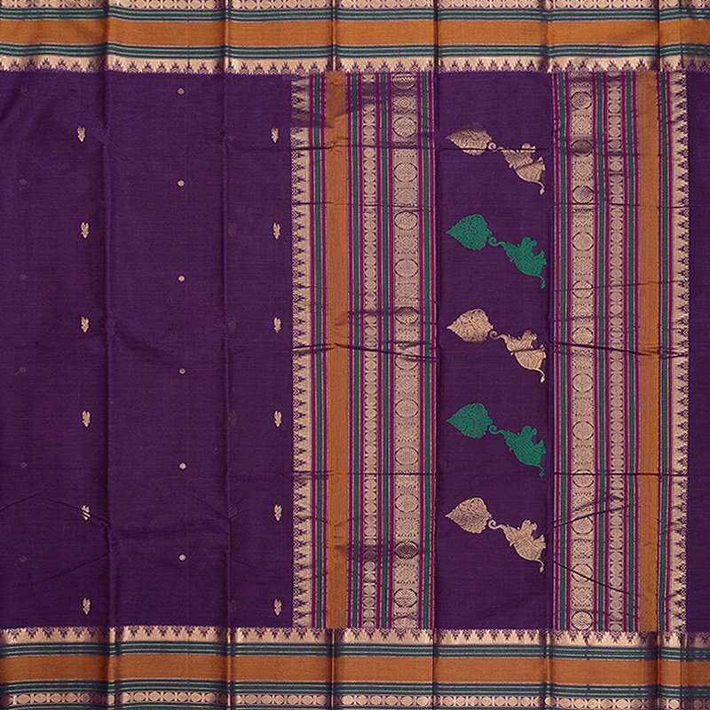 Hayagrivas Purple Handloom Kanchi Cotton Saree SSCBF66E5-11